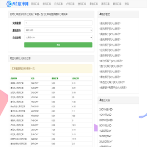 实时汇率查询与外汇兑换计算器